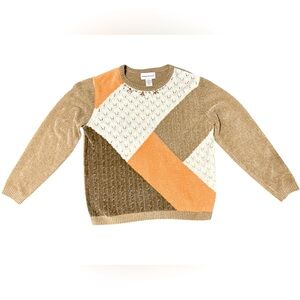 Vintage 2 Piece Alfred Dunner Chenille Sweater and Pants, Size 12